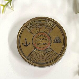 Vintage Brass 50 year calendar 1969-2018